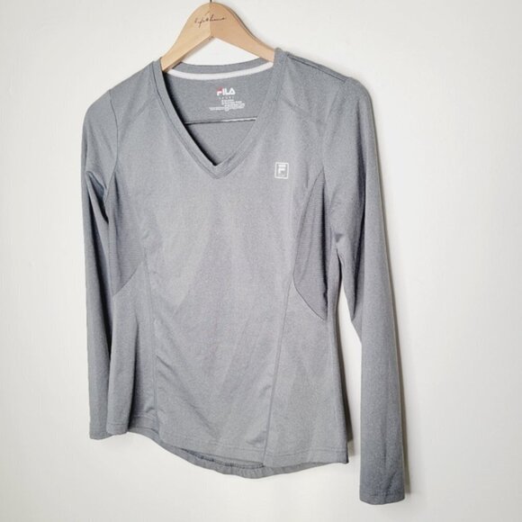 Fila Long Sleeve V-Neck Top - Picture 3 of 7